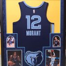 Ja Morant Signed Autographed Framed Memphis Grizzlies Nike Jersey BECKETT