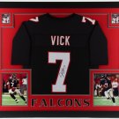 Michael Vick Autographed Signed Framed Atlanta Falcons Black Jersey JSA