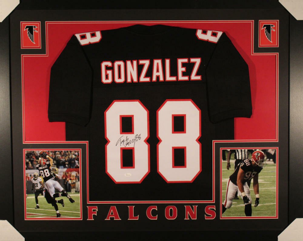Tony Gonzalez Signed Autographed Atlanta Falcons Framed Jersey BECKETT