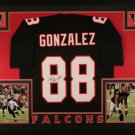 Tony Gonzalez Signed Autographed Atlanta Falcons Framed Jersey BECKETT