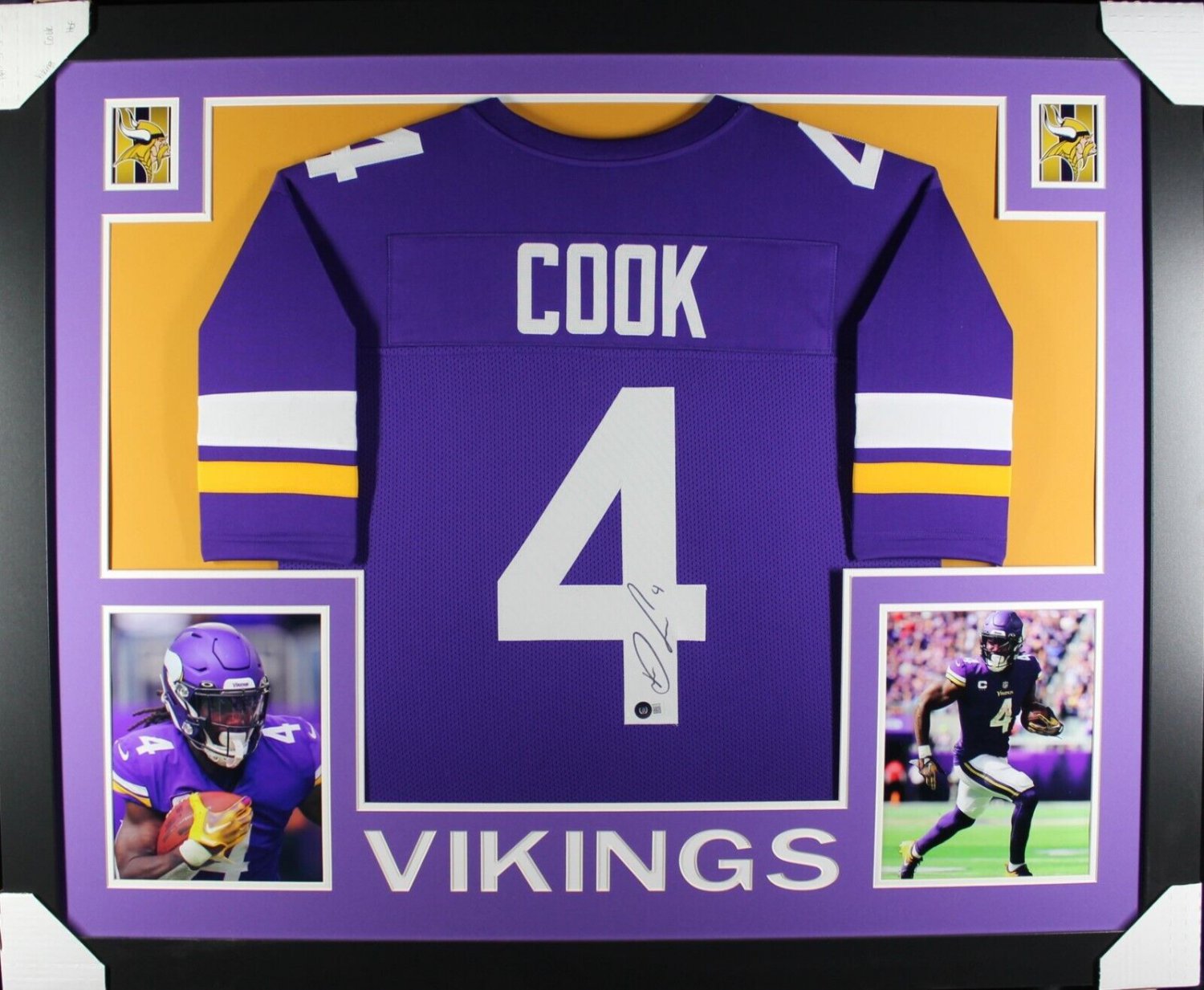 Dalvin Cook Autographed Signed Framed Minnesota Vikings Jersey BECKETT