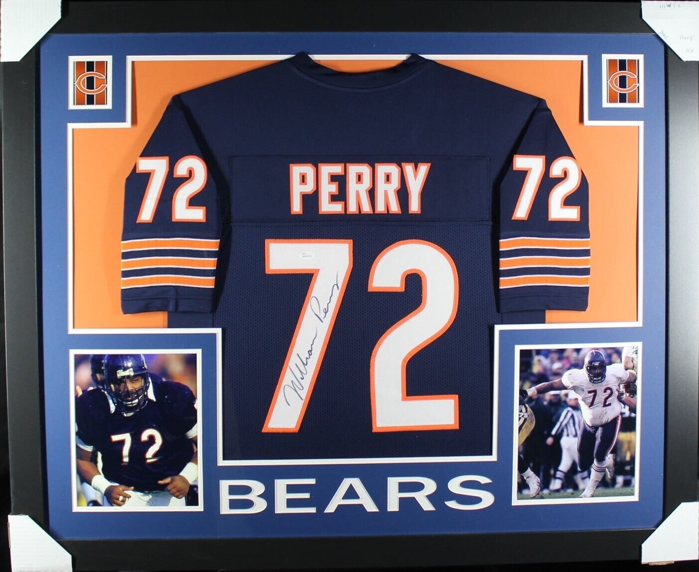 William Perry "The Fridge" Autographed Signed Framed Chicago Bears Jersey JSA