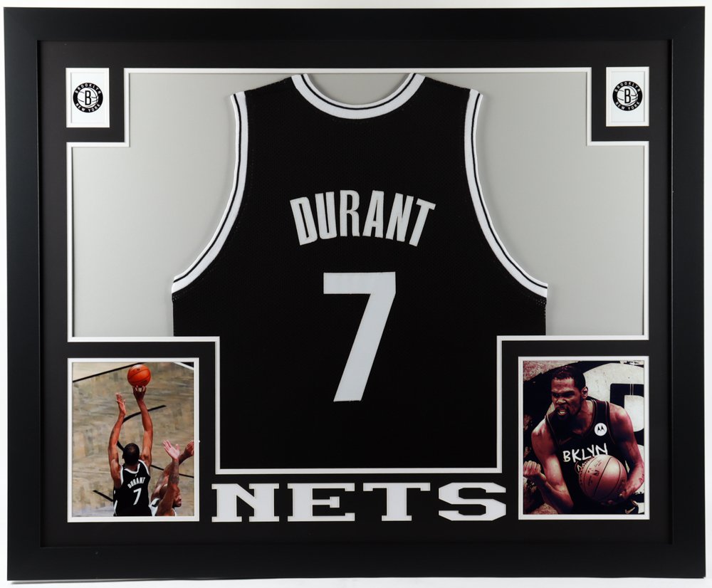 Kevin Durant Autographed Signed Framed Brooklyn Nets Jersey BECKETT