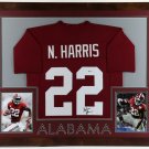 Najee Harris Autographed Signed Framed Alabama Nike Jersey FANATICS
