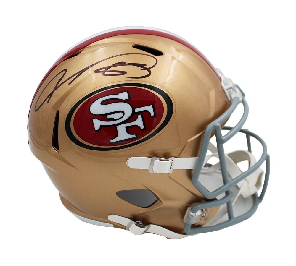 Vernon Davis Signed Autographed San Fransisco 49ers Speed FS Helmet JSA