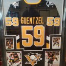 Jake Guentzel Autographed Signed Framed Pittsburgh Penguins Jersey FANATICS