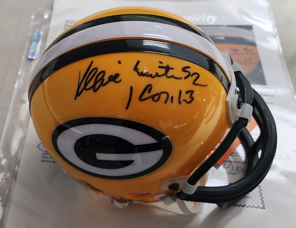 Reggie White Signed Autographed Green Bay Packers Mini Helmet JSA