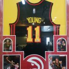 Trae Young Autographed Signed Framed Black Atlanta Hawks Jersey BECKETT