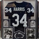 Franco Harris Autographed Signed Framed Penn State Nittany Lions Jersey JSA
