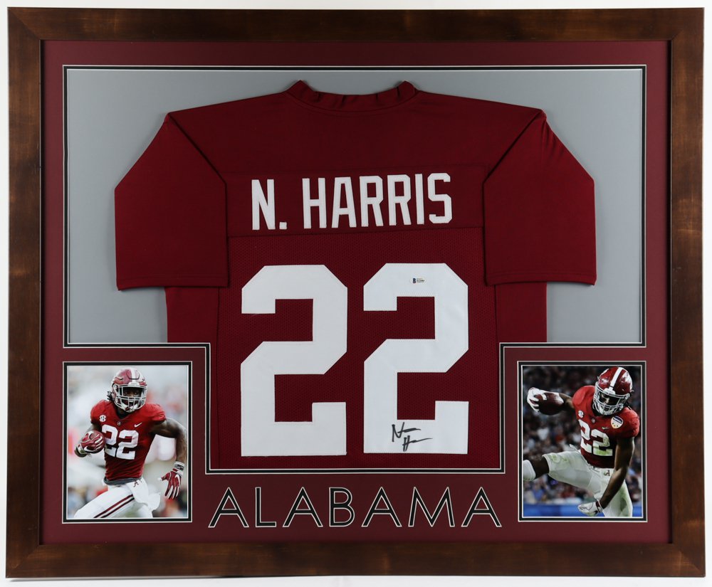 Najee Harris Autographed Signed Framed Alabama Jersey BECKETT