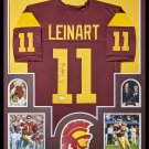 Matt Leinart Signed Autographed Framed USC Trojans Jersey SCHWARTZ COA
