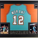 Ja Morant Signed Autographed Framed Memphis Grizzlies Jersey JSA