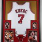 Toni Kukoc Autographed Signed Framed Chicago Bulls Jersey BECKETT