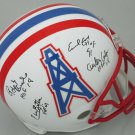 Campbell Brazile Bethea & Culp Signed Autographed Houston Oilers FS Helmet JSA