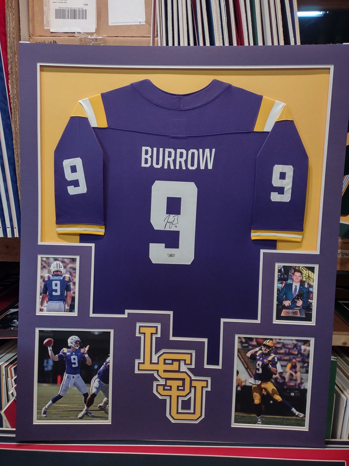 Joe Burrow Autographed LSU Tigers Signed Nike Football Framed Jersey  Fanatics