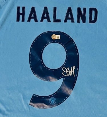 Erling Haaland Autographed Signed Manchester City Soccer Jersey BECKETT