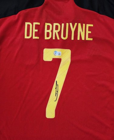 Kevin De Bruyne Autographed Signed Belgium Soccer Jersey BECKETT