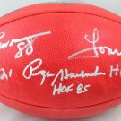 Roger Staubach Dorsett & Pearson Signed Autographed Dallas Cowboys FS Football JSA