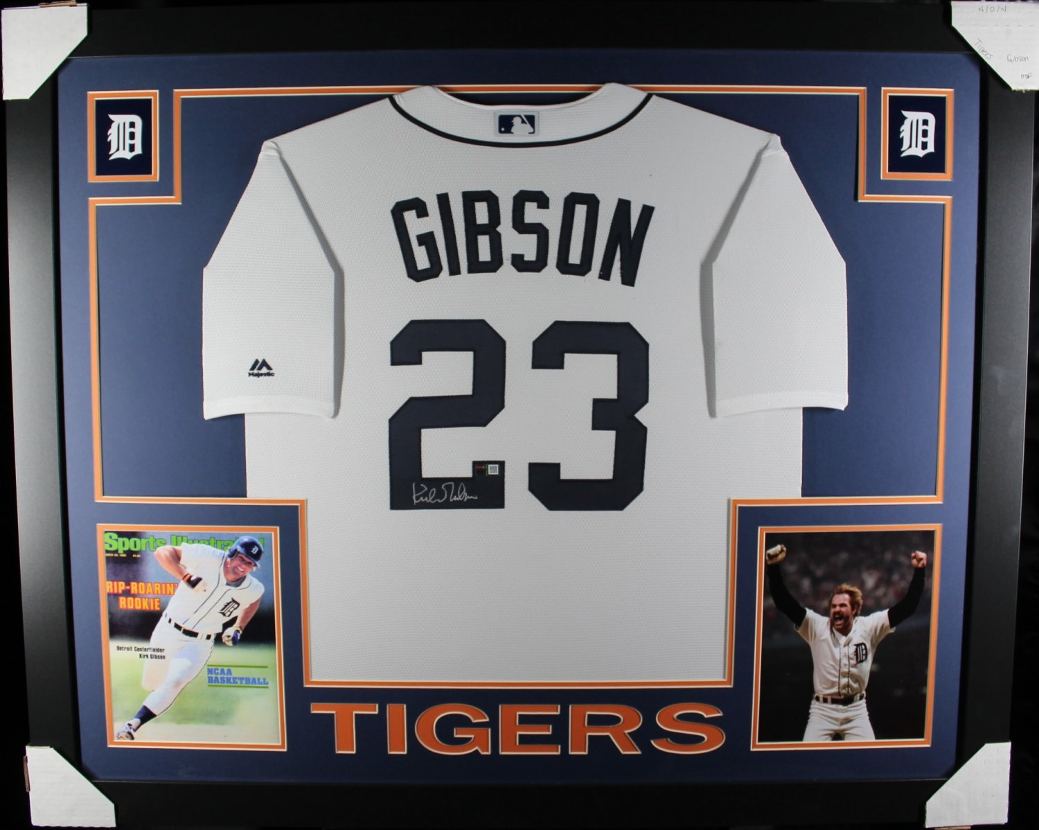 Kirk Gibson Autographed Signed Framed Detroit Tigers Jersey TRISTAR