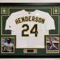 Rickey Henderson Autographed Signed Framed Oakland A's Jersey BECKETT