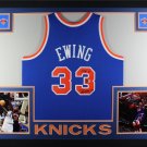 Patrick Ewing Autographed Signed Framed New York Knicks M&N Jersey BECKETT