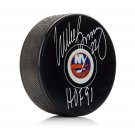 Mike Bossy Autographed Signed New York Islanders Hockey Puck AJ COA