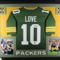 Jordan Love Autographed Signed Framed Green Bay Packers Jersey BECKETT