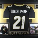 Deion Sanders Autographed Signed Framed Colorado Buffaloes Jersey BECKETT