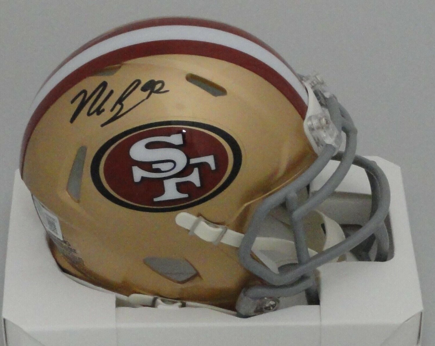 Nick Bosa Autographed Signed San Francisco 49ers Mini Helmet BECKETT
