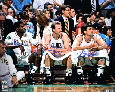 Larry Bird Kevin McHale & Robert Parish Signed Autographed Celtics 16x20 Photo BECKETT