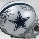 Bob Lilly & Randy White Autographed Signed Dallas Cowboys Mini Helmet PROVA COA