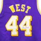 Jerry West Autographed Signed Los Angeles Lakers Purple Jersey JSA COA