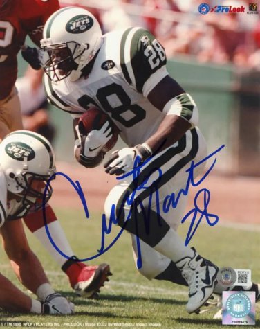 Curtis Martin Autographed Signed New York Jets 8x10 Photo BECKETT