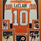 John LeClair Autographed Signed Framed Philadelphia Flyers Jersey JSA COA