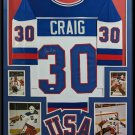 Jim Craig Autographed Signed Framed Team USA Jersey JSA