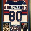 1980 Miracle On Ice Team USA 17 Sigs Autographed Signed Framed Jersey JSA
