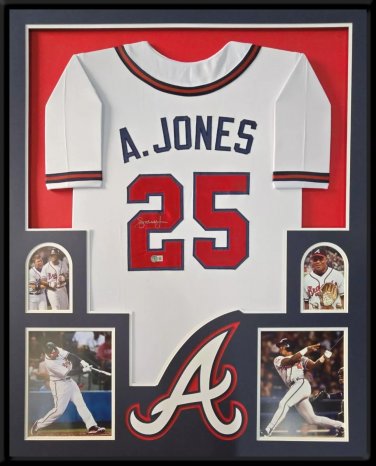 Andruw Jones Autographed Signed Framed Atlanta Braves Jersey BECKETT