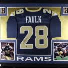 Marshall Faulk Autographed Signed Framed St. Louis Rams Jersey BECKETT