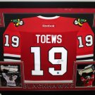 Jonathan Toews Autographed Signed Framed Blackhawks Reebok Jersey SCHWARTZ COA
