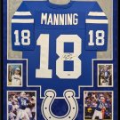 Peyton Manning Autographed Signed Framed Indianapolis Colts M&N Jersey FANATICS