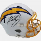 Ladd McConkey Autographed Signed Los Angeles Chargers FS Helmet BECKETT