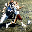 Joe Theismann & Lawrence Taylor Autographed Signed 11x14 Photo BECKETT