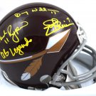 Theismann Rypien & Williams Signed Autographed Washington Redskins TB Mini Helmet BECKETT