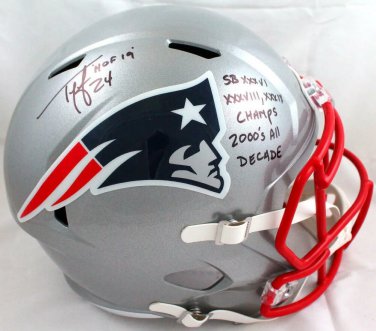 Ty Law Autographed Signed New England Patriots FS Helmet BECKETT