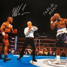 Mike Tyson & Evander Holyfield Autographed Signed 11x14 Photo JSA COA