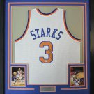 John Starks Autographed Signed Framed New York Knicks Jersey BECKETT