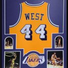 Jerry West Autographed Signed Framed Los Angeles Lakers Jersey JSA