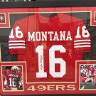 Joe Montana Autographed Signed Framed San Francisco 49ers Jersey JSA