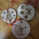 Wood Burned Christmas Ornaments
