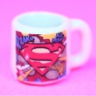 Dollhouse miniature size replica of a superman coffee mug